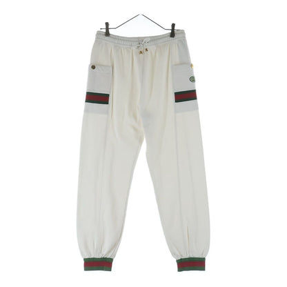 Gucci Sherry Line Logo Patch Jogger Sweatshirt Pants White