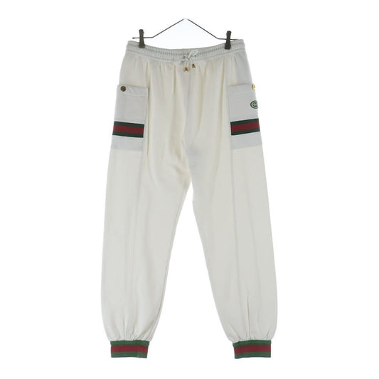 Gucci Sherry Line Logo Patch Jogger Sweatshirt Pants White