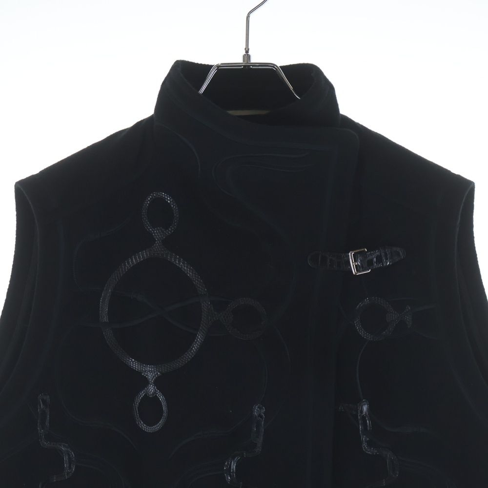 Hermes Embroidery Vest Black — view 3