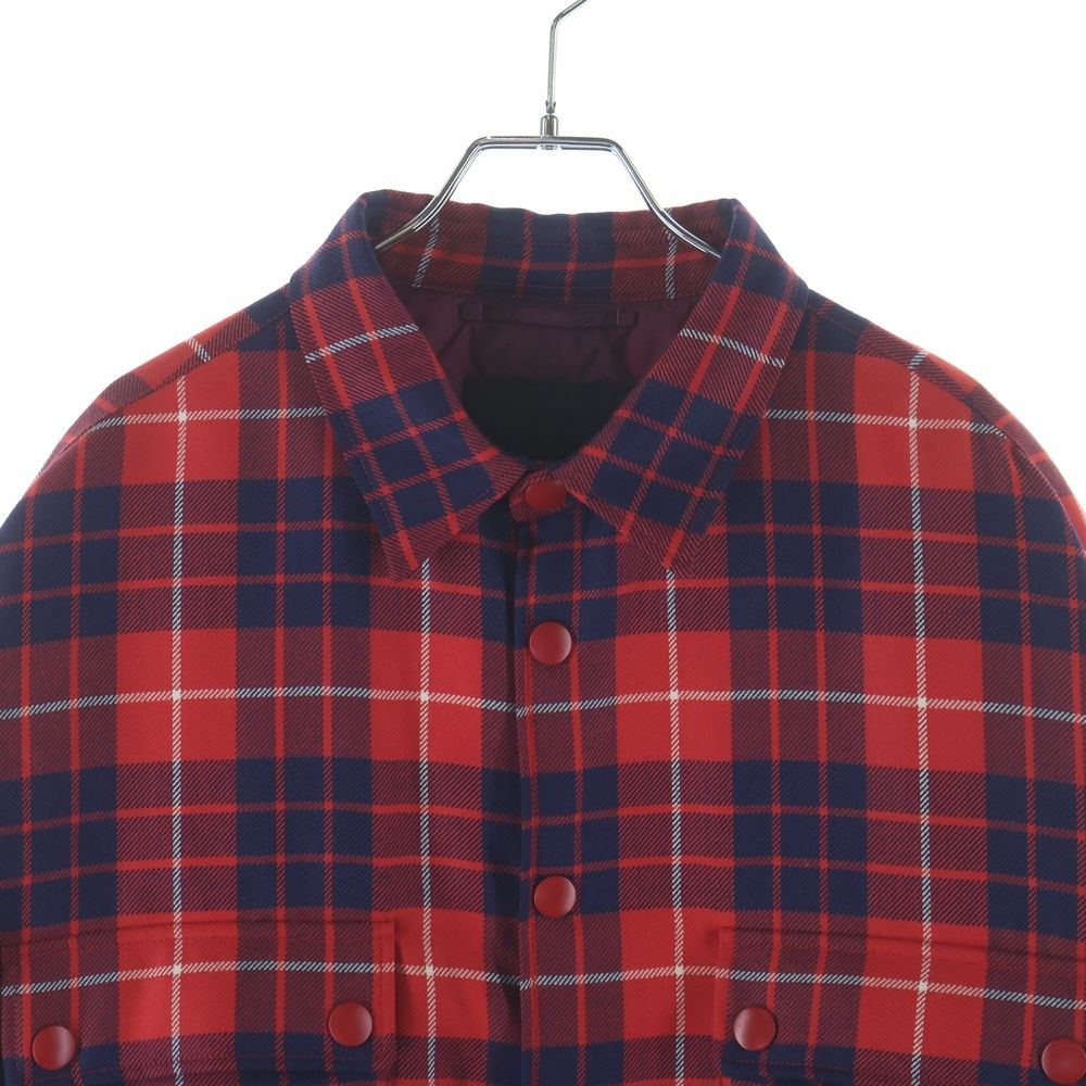 Prada Wool Blend Shirt Jacket Red — view 3