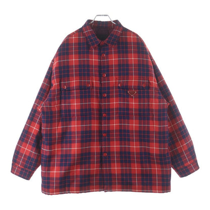 Prada Wool Blend Shirt Jacket Red