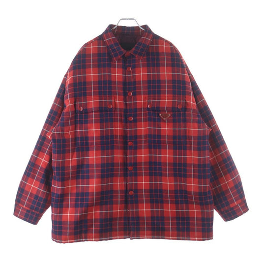 Prada Wool Blend Shirt Jacket Red