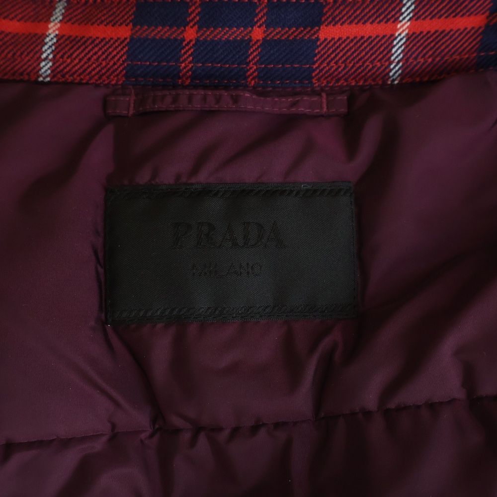 Prada Wool Blend Shirt Jacket Red — view 6
