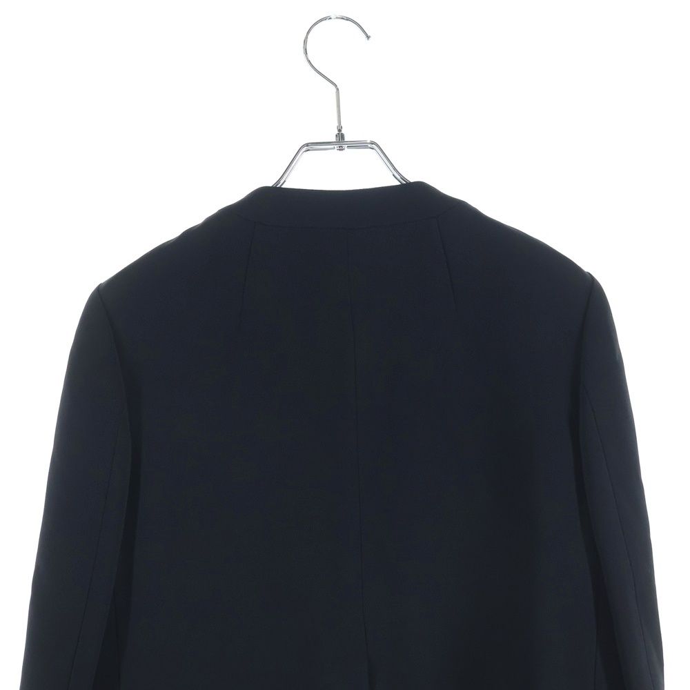 Miu Miu Bijou Button Short Collarless Jacket Black — view 4