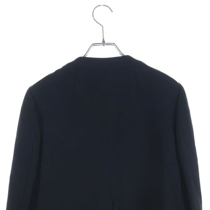 Miu Miu Bijou Button Short Collarless Jacket Black — view 4