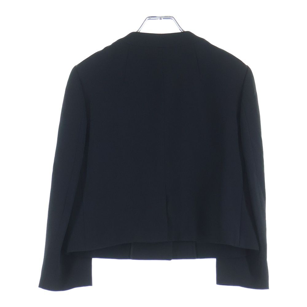 Miu Miu Bijou Button Short Collarless Jacket Black — view 2