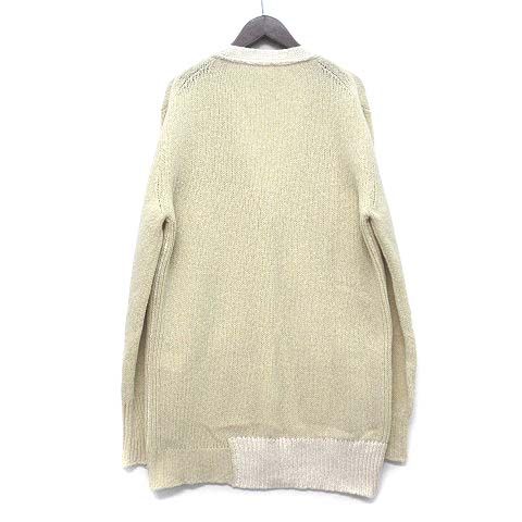 Celine Phoebe Philo Era Wool Knit Contrast Long Cardigan Natural XS — view 2