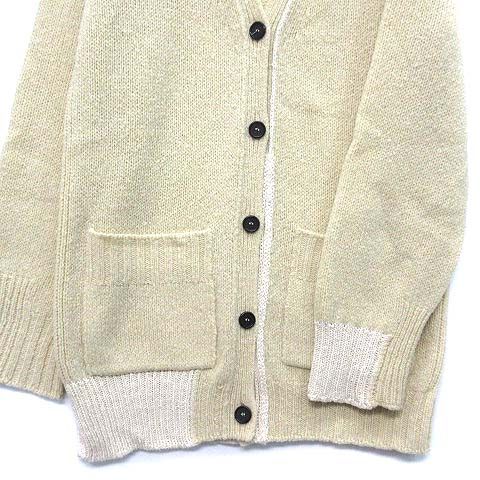 Celine Phoebe Philo Era Wool Knit Contrast Long Cardigan Natural XS — view 4
