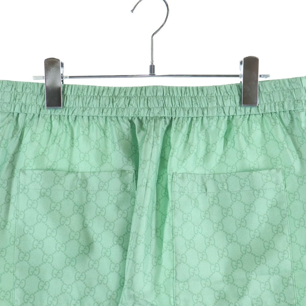 Gucci Higuchi Yuko Silk Twill Shorts Green Zautr — view 4