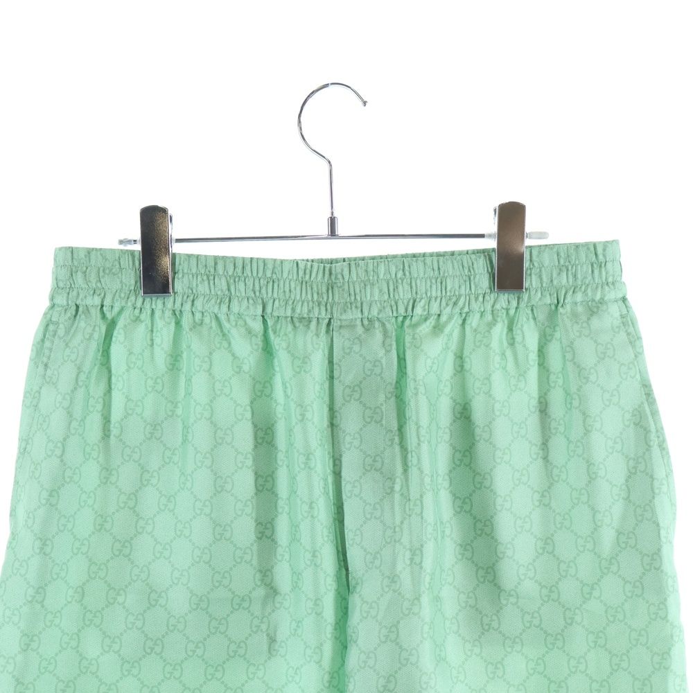 Gucci Higuchi Yuko Silk Twill Shorts Green Zautr — view 3