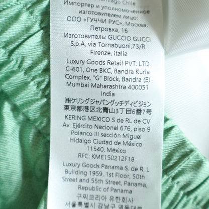 Gucci Higuchi Yuko Silk Twill Shorts Green Zautr — view 8