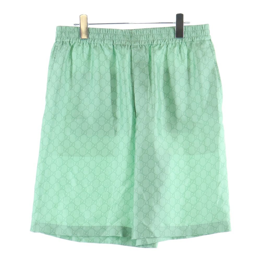 Gucci Higuchi Yuko Silk Twill Shorts Green Zautr