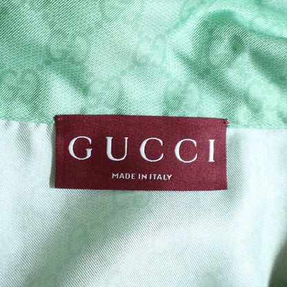 Gucci Higuchi Yuko Silk Twill Shirt Short Sleeve Green Zautr — view 6