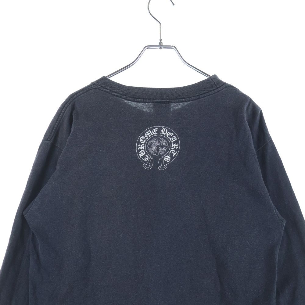 Chrome Hearts Front Dagger Print Sleeve Cross Long T-Shirt Black — view 4