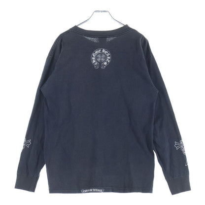 Chrome Hearts Front Dagger Print Sleeve Cross Long T-Shirt Black — view 2