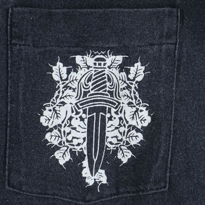 Chrome Hearts Front Dagger Print Sleeve Cross Long T-Shirt Black — view 6
