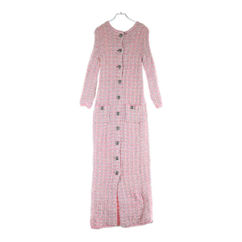 Balenciaga Back to Front Dress Tweed Pink