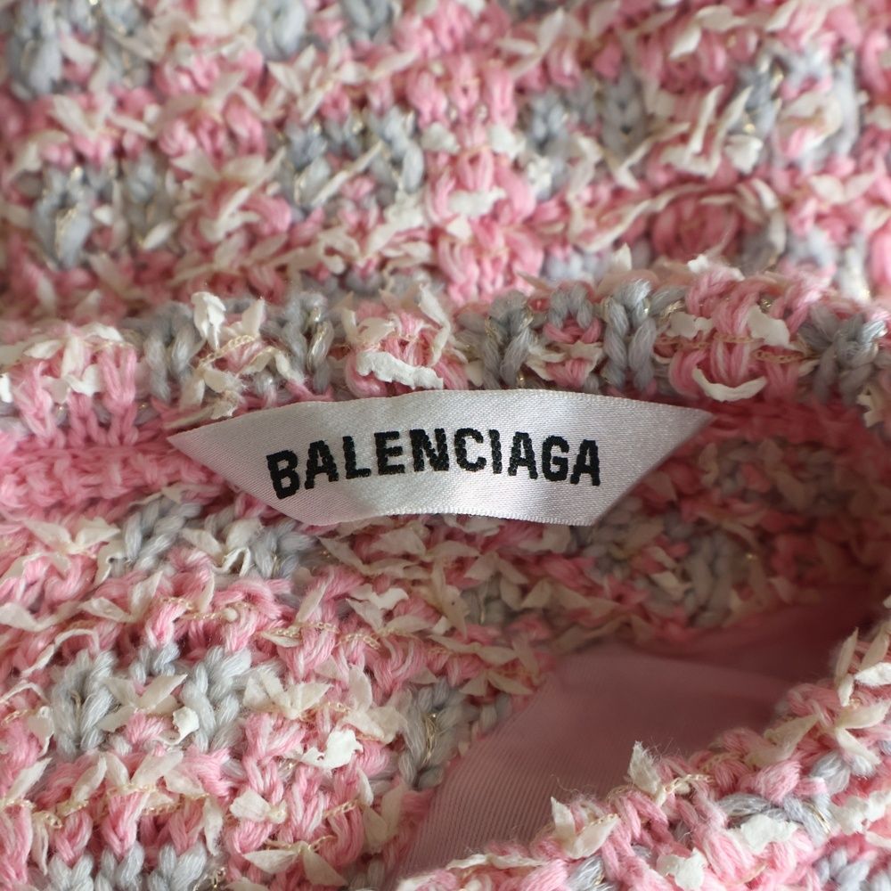 Balenciaga Back to Front Dress Tweed Pink — view 6