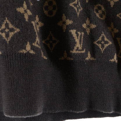 Louis Vuitton Monogram Knit Zll All Over Crew Neck Sweater Brown — view 5