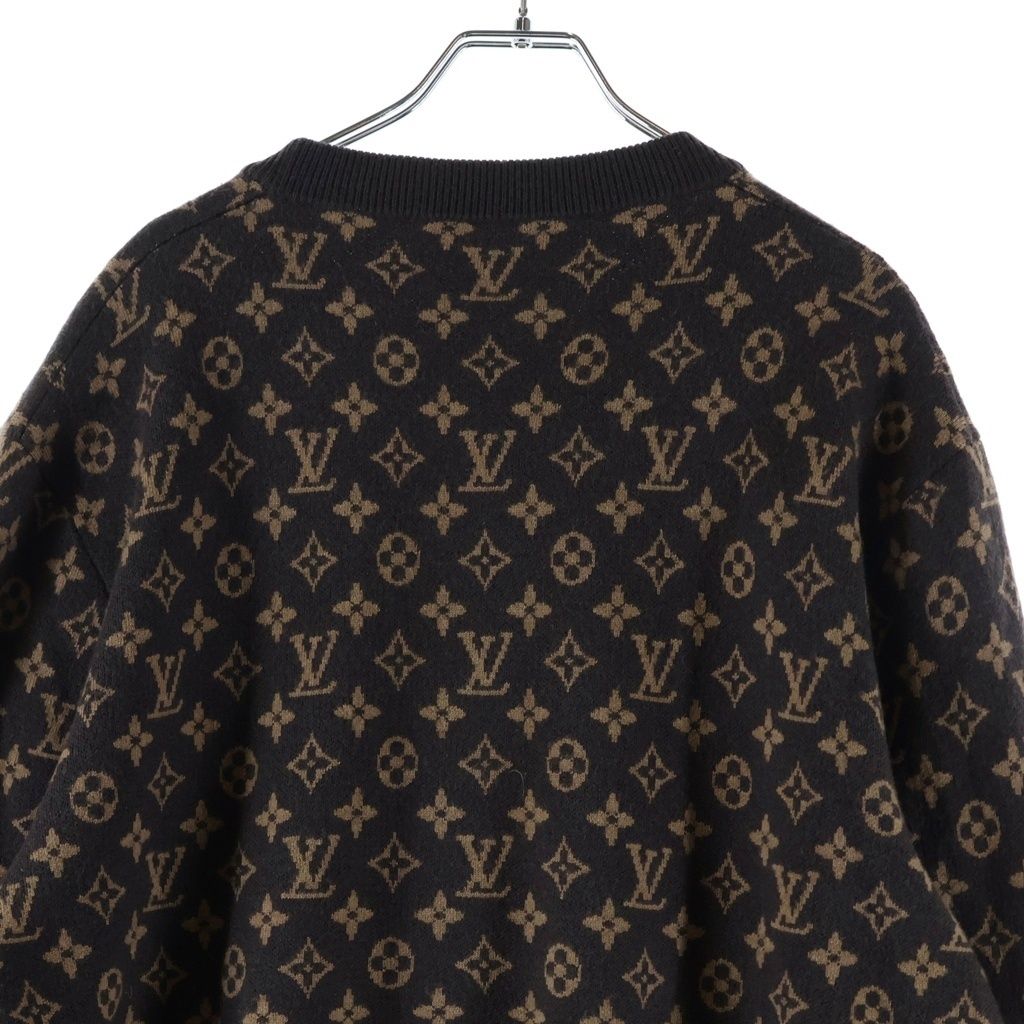 Louis Vuitton Monogram Knit Zll All Over Crew Neck Sweater Brown — view 4
