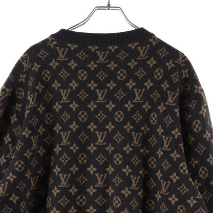 Louis Vuitton Monogram Knit Zll All Over Crew Neck Sweater Brown — view 4