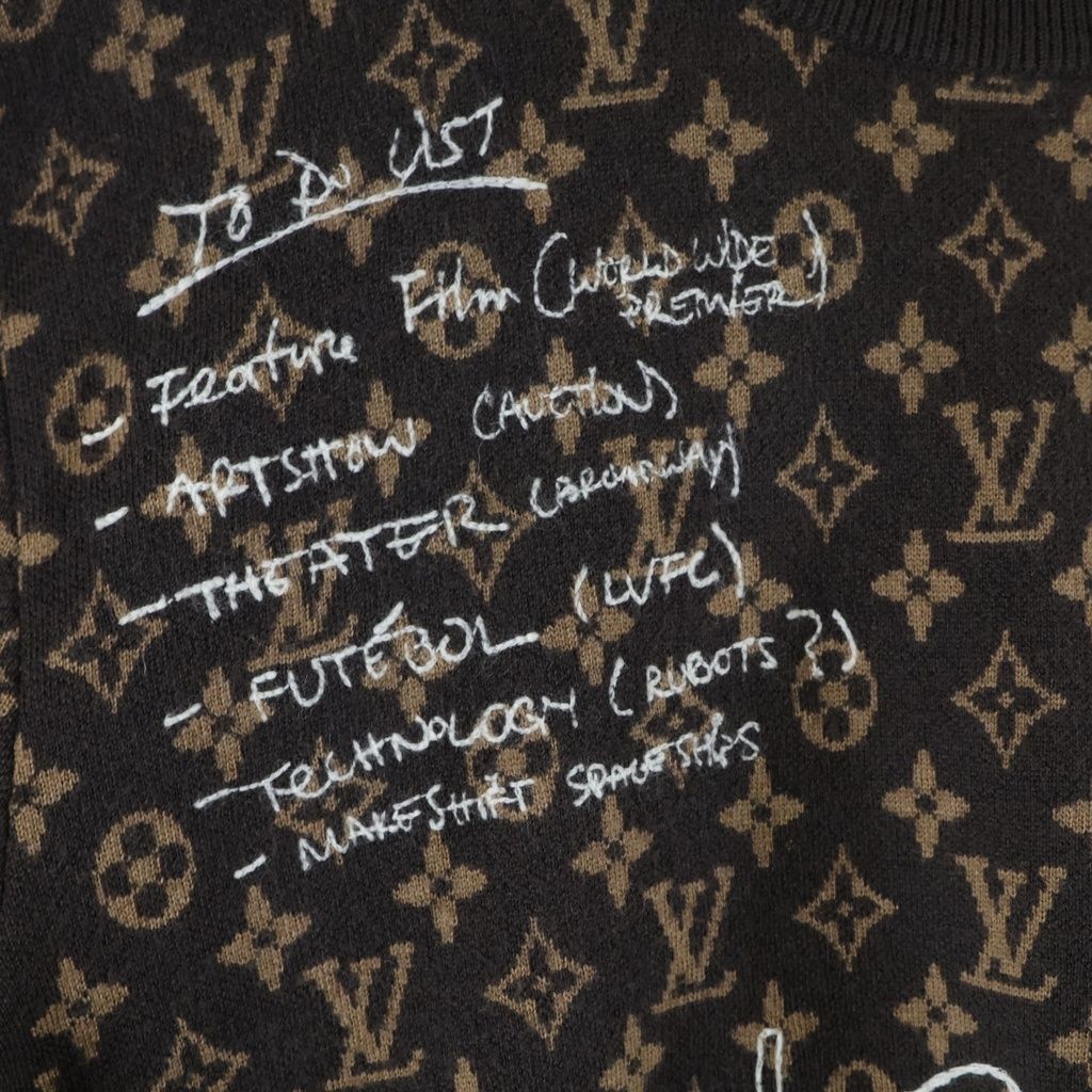 Louis Vuitton Monogram Knit Zll All Over Crew Neck Sweater Brown — view 6