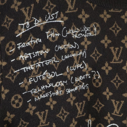 Louis Vuitton Monogram Knit Zll All Over Crew Neck Sweater Brown — view 6