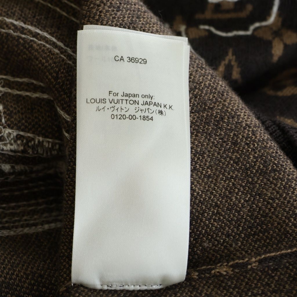 Louis Vuitton Monogram Knit Zll All Over Crew Neck Sweater Brown — view 8