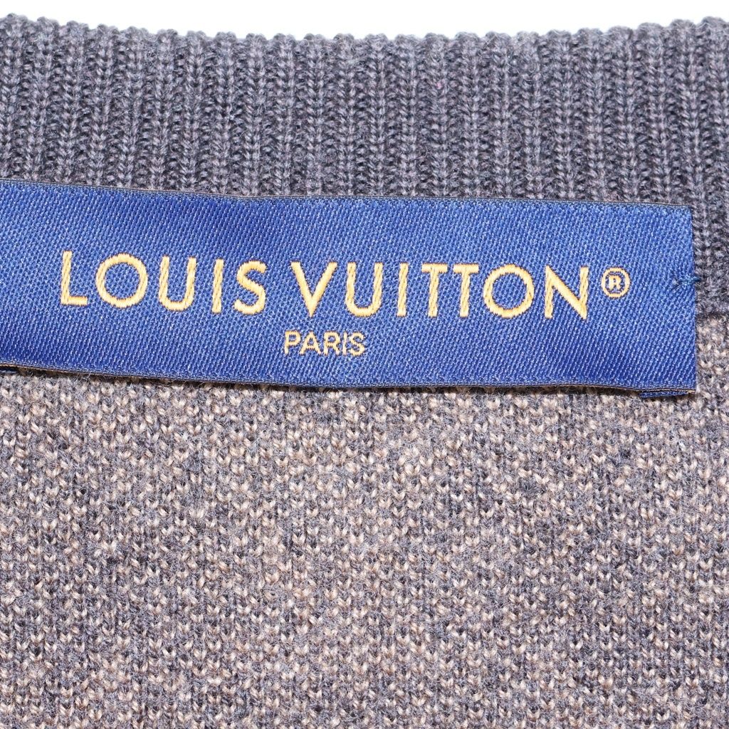 Louis Vuitton Monogram Knit Zll All Over Crew Neck Sweater Brown — view 7