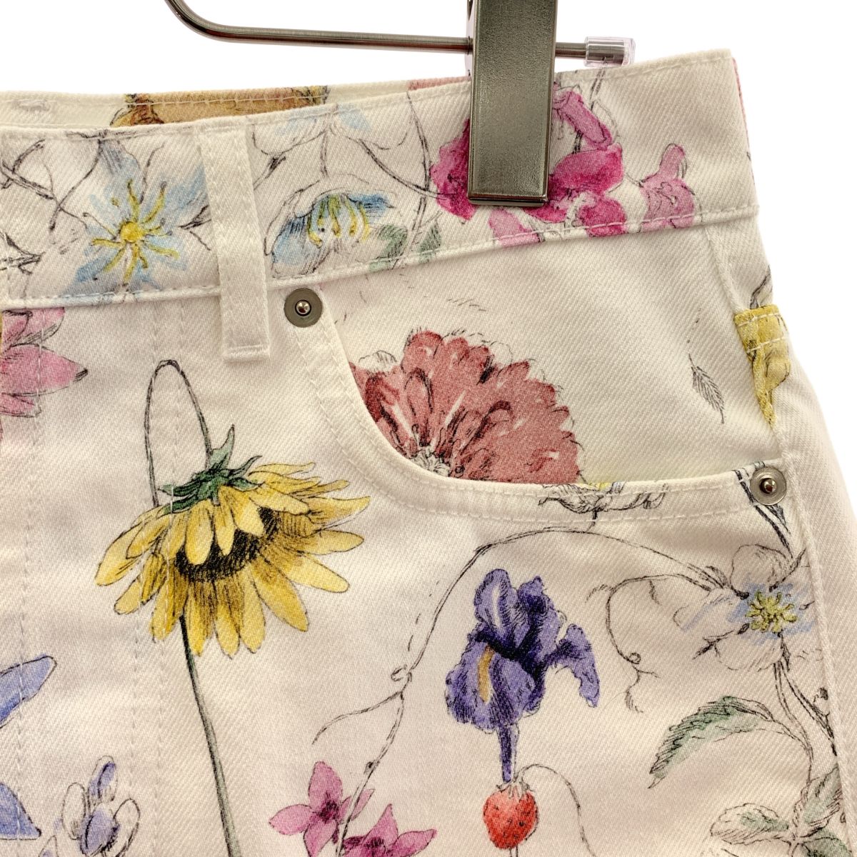 Dior Iviera All Over Pattern Flower Shorts 34 White Multicolor — view 2