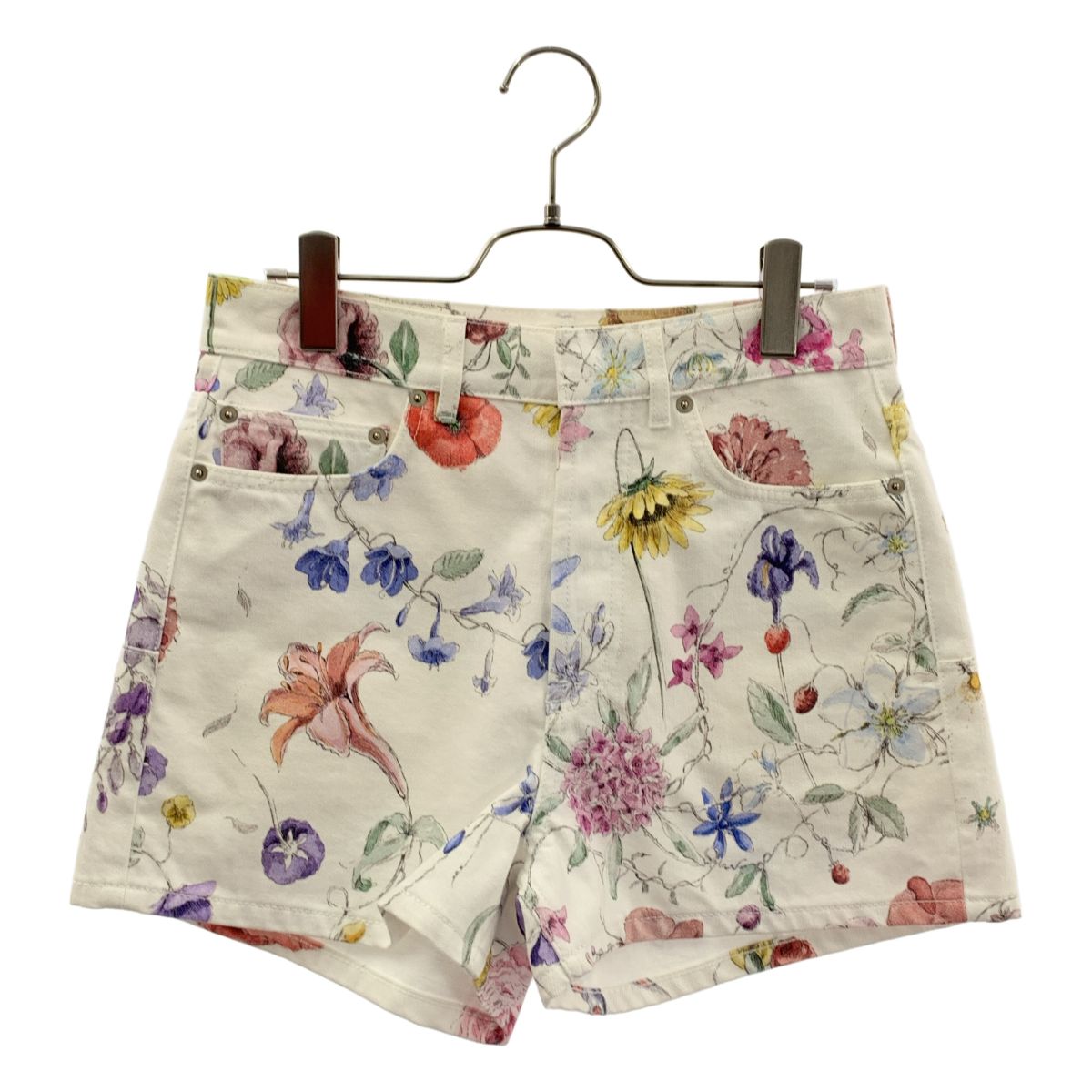 Dior Iviera All Over Pattern Flower Shorts 34 White Multicolor