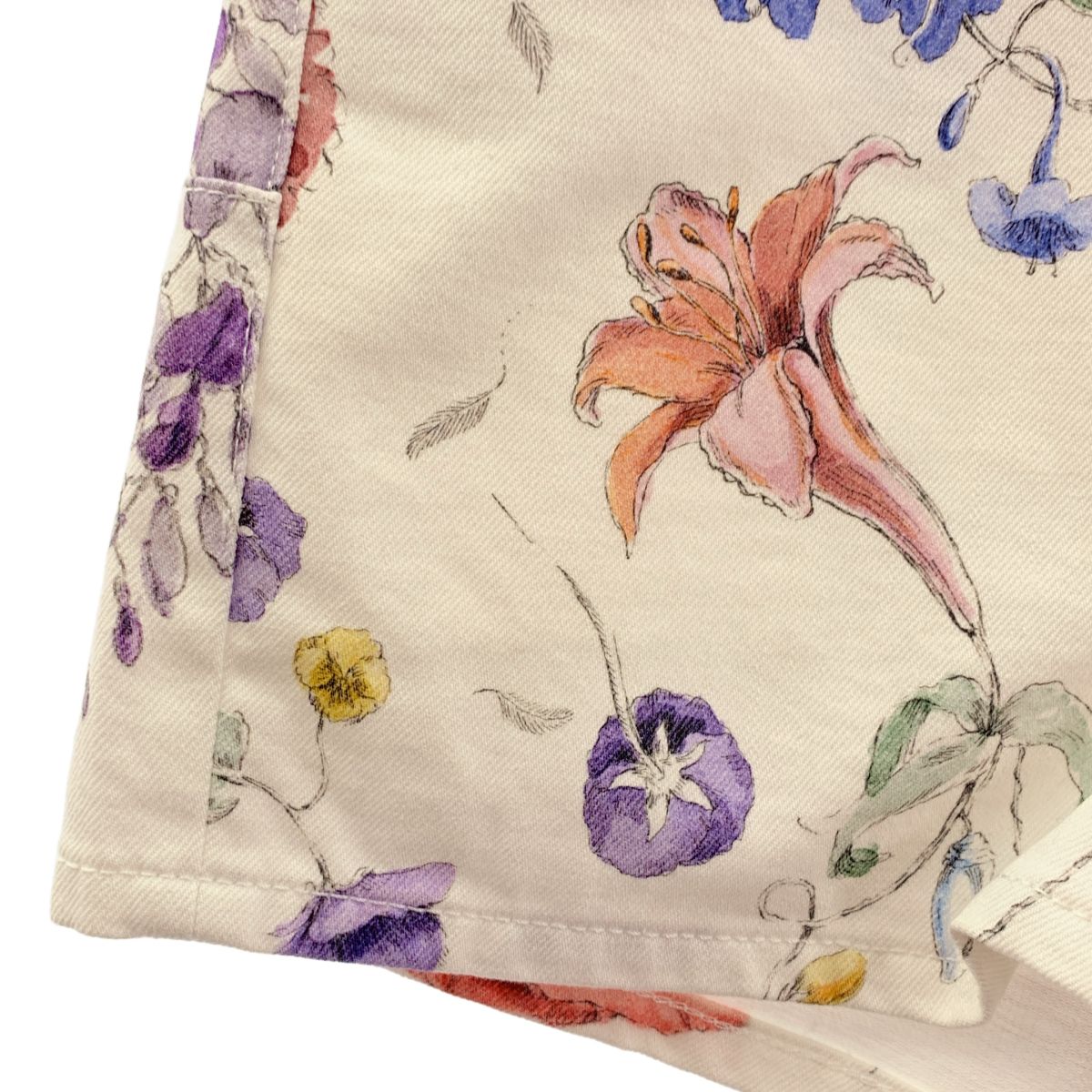 Dior Iviera All Over Pattern Flower Shorts 34 White Multicolor — view 3