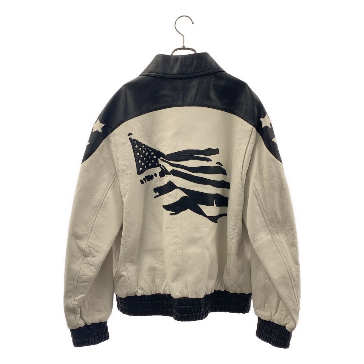 Celine Soft Lambskin Flag Teddy Jacket Bicolor 52 White Black — view 5