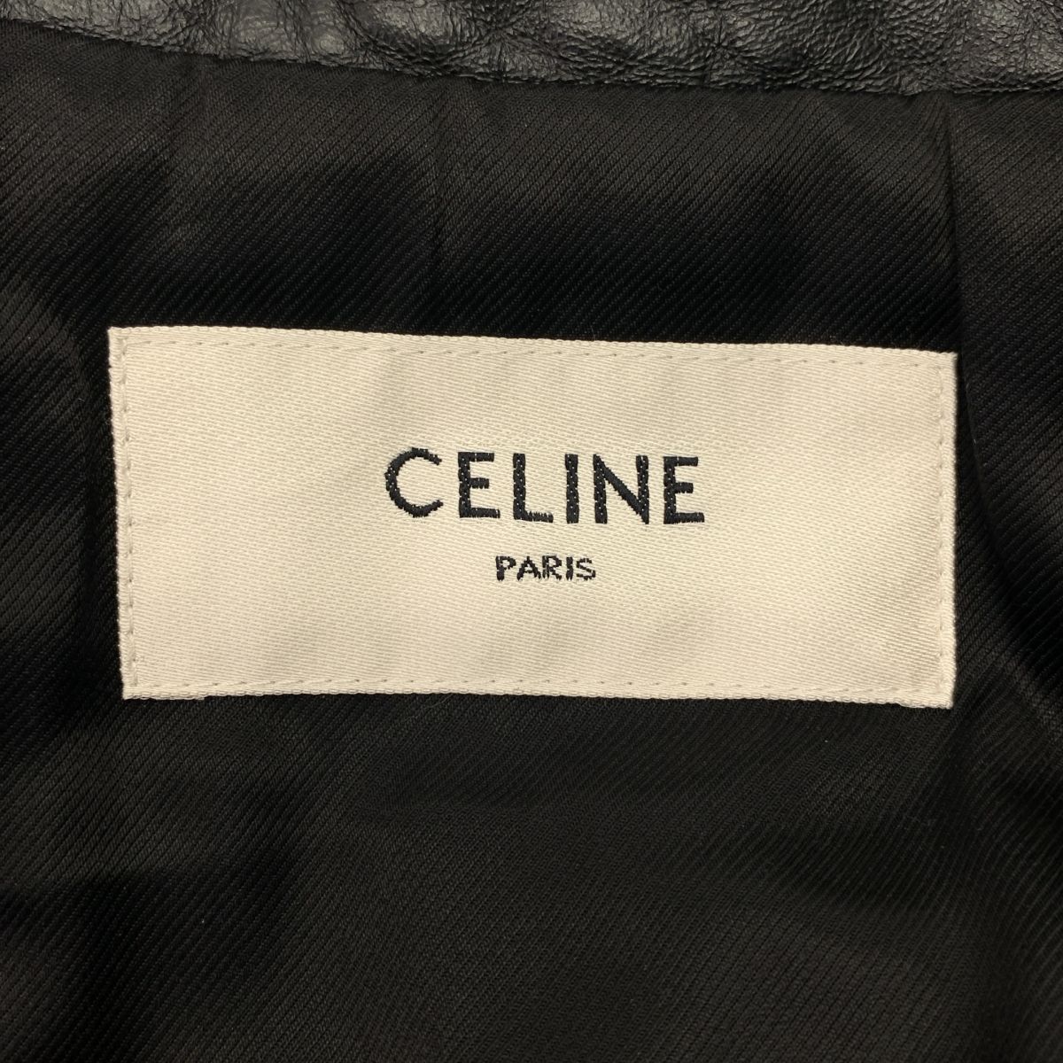 Celine Soft Lambskin Flag Teddy Jacket Bicolor 52 White Black — view 6