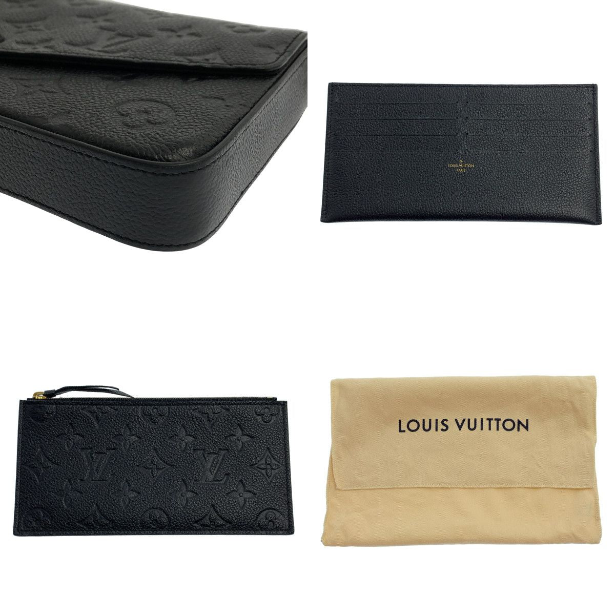 Louis Vuitton Pochette Felicity Monogram Shoulder Bag Black — view 9