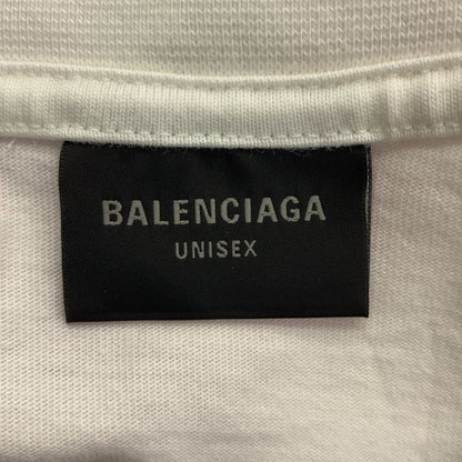 Balenciaga Tropical Print Over Silhouette T-Shirt M White — view 5