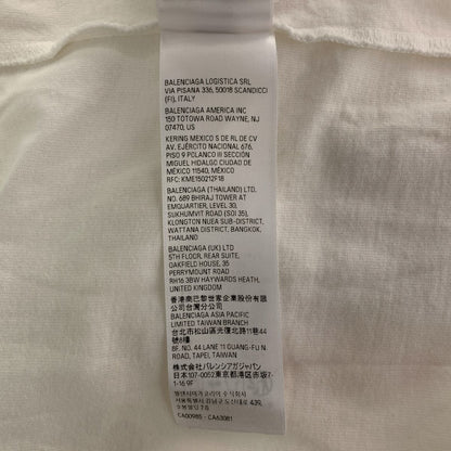 Balenciaga Tropical Print Over Silhouette T-Shirt M White — view 9
