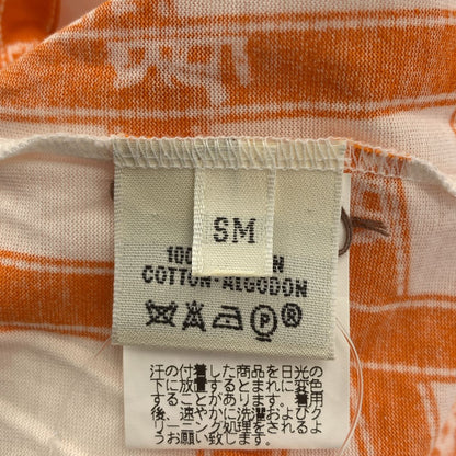 Hermes Bolduc Ribbon Logo T-Shirt SM White Orange — view 6