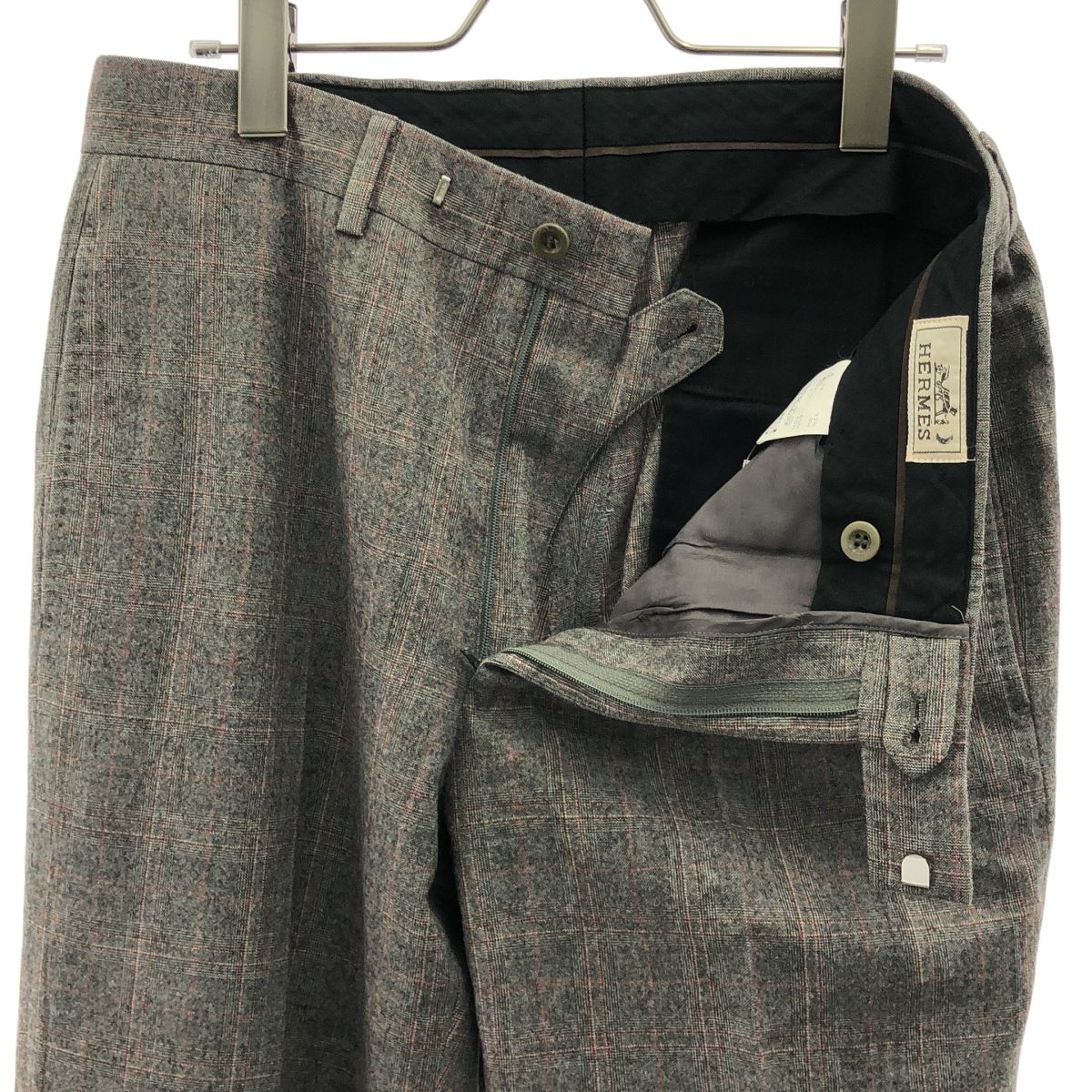 Hermes Cashmere Blend Trousers Wool Pants 40 Gray — view 4