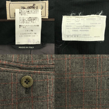 Hermes Cashmere Blend Trousers Wool Pants 40 Gray — view 8