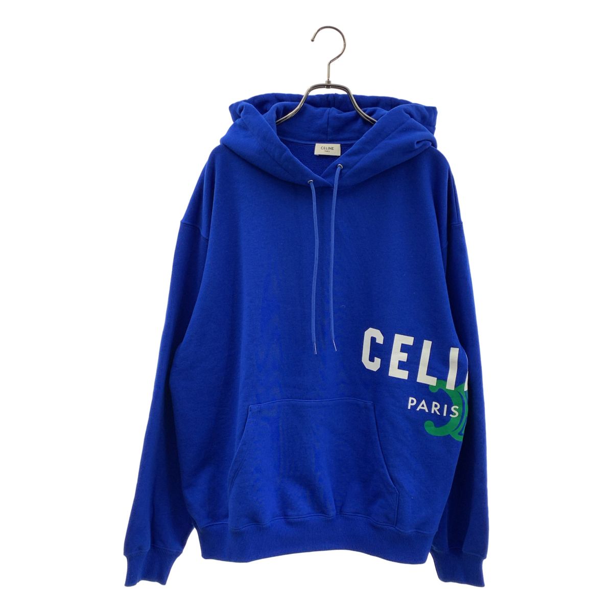 Celine Triomphe Logo Sweatshirt Pullover Hoodie XS Blue
