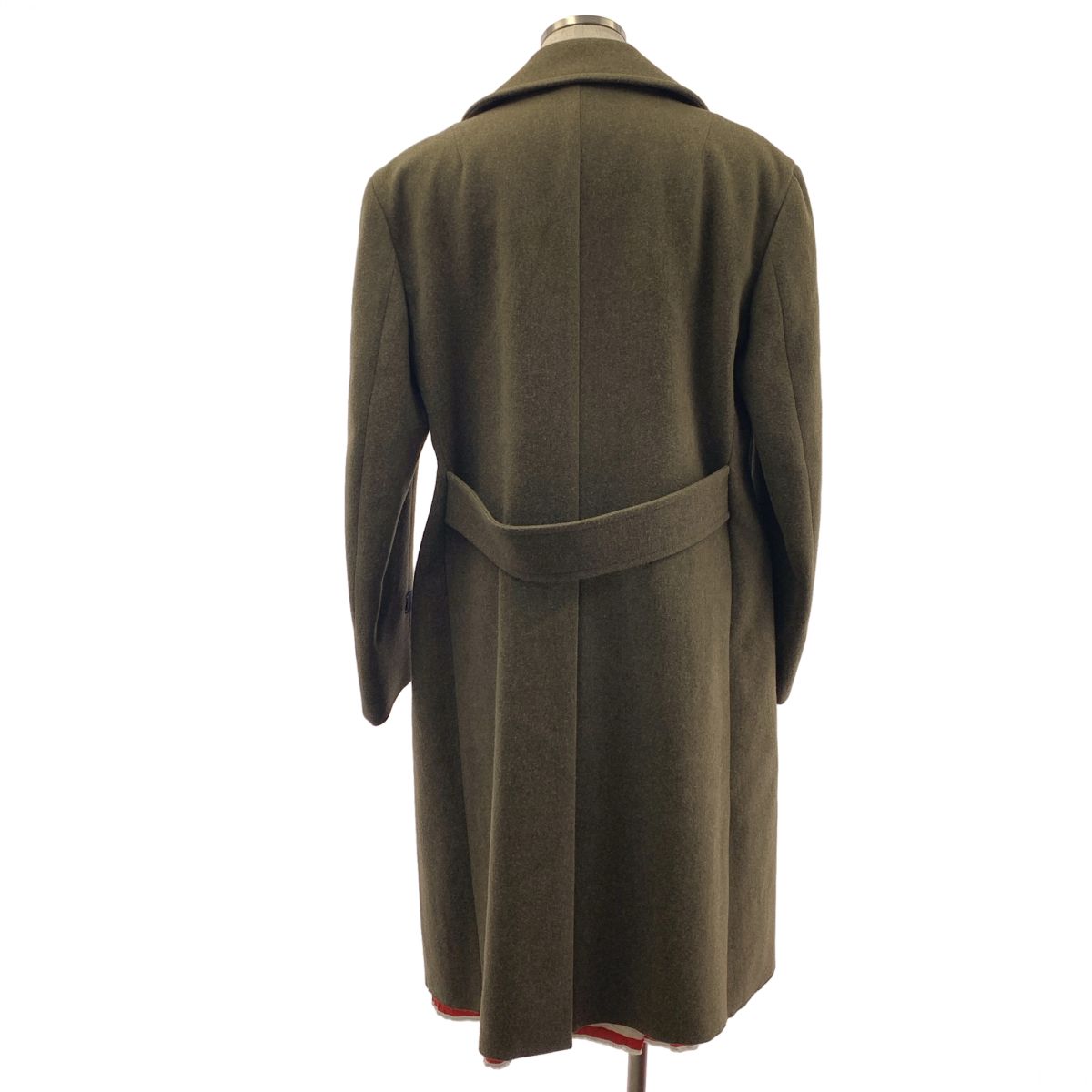 Gucci Wool Embroidery Bee Button Double Che Star Coat 52 Khaki — view 4