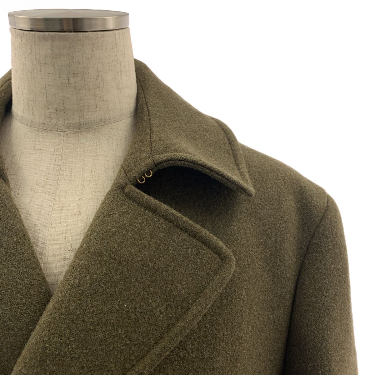 Gucci Wool Embroidery Bee Button Double Che Star Coat 52 Khaki — view 2