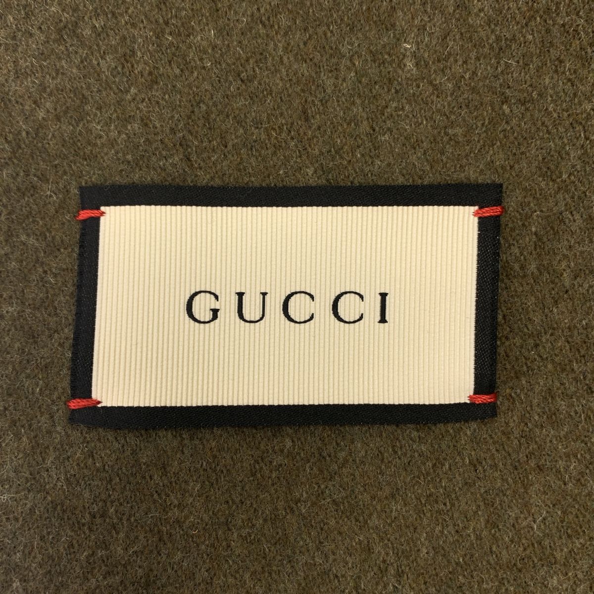 Gucci Wool Embroidery Bee Button Double Che Star Coat 52 Khaki — view 5