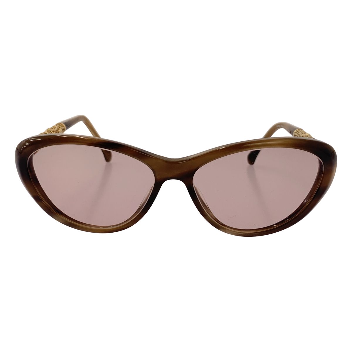 Chanel CC Logo Sunglasses Eyewear 58 15 Brown Gold — view 5