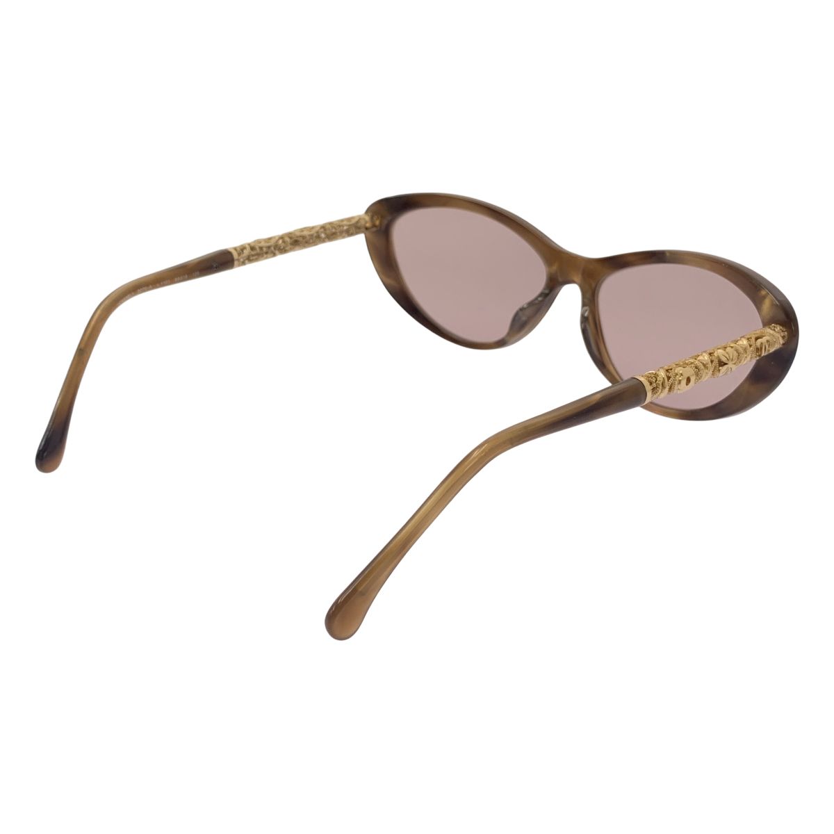 Chanel CC Logo Sunglasses Eyewear 58 15 Brown Gold — view 2