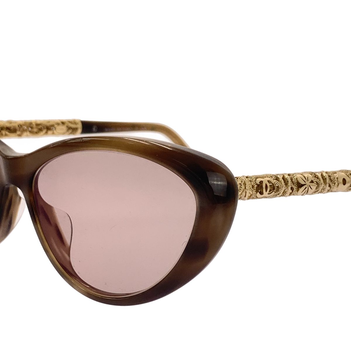 Chanel CC Logo Sunglasses Eyewear 58 15 Brown Gold — view 4