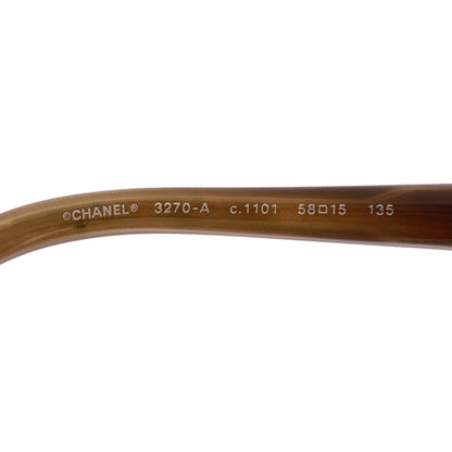 Chanel CC Logo Sunglasses Eyewear 58 15 Brown Gold — view 6