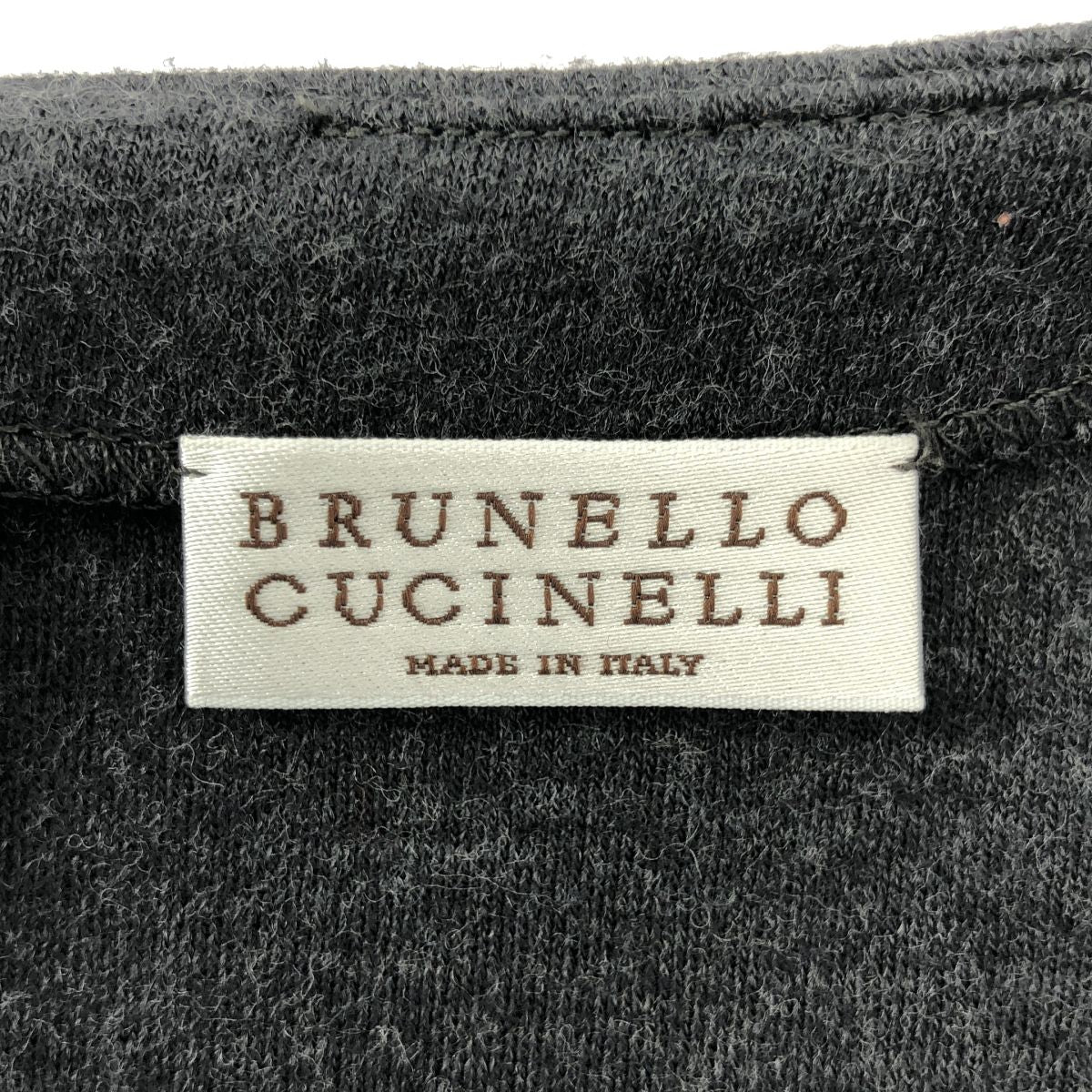 Brunello Cucinelli Wool Silk Contrast Back Zip Dress L Gray — view 5