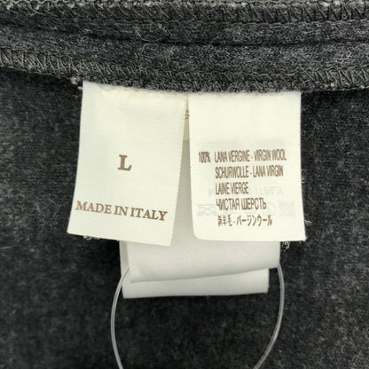 Brunello Cucinelli Wool Silk Contrast Back Zip Dress L Gray — view 6